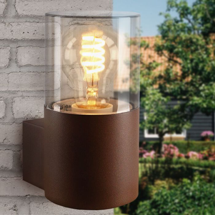 Luminaire extérieur couleur rouille moderne, Sanel, IP44