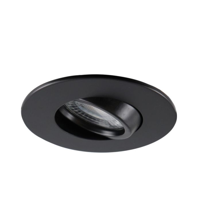 Spot encastré salle de bain noir moderne, Jill, IP44