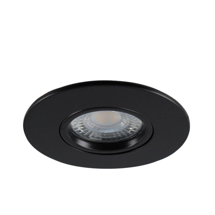 Spot encastré salle de bain noir moderne, Jill, IP44