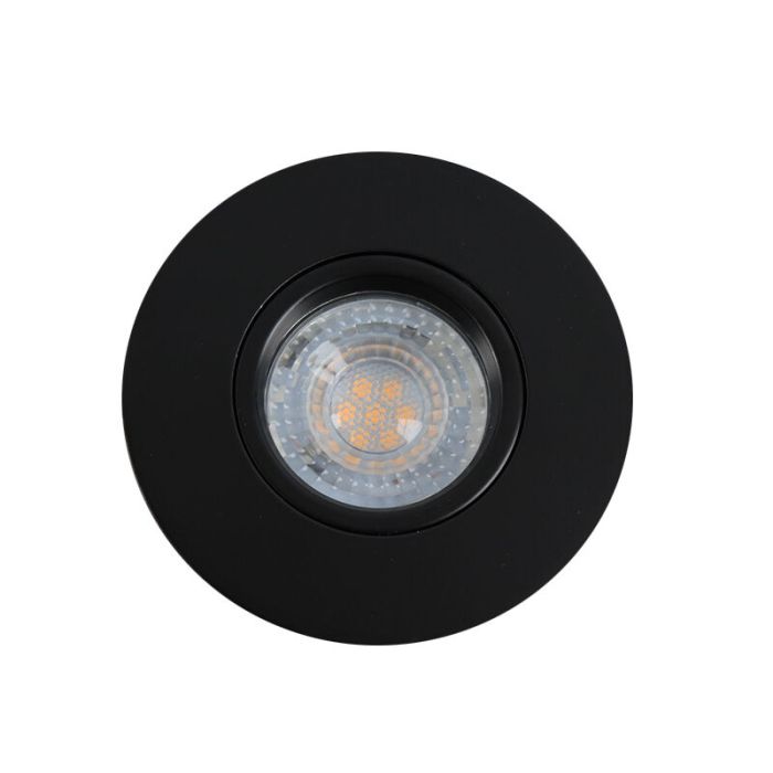 Spot encastré salle de bain noir moderne, Jill, IP44