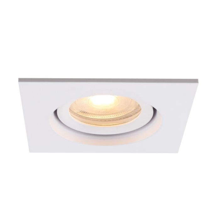 Spot encastré salle de bain blanc en aluminium, Jorin, IP65