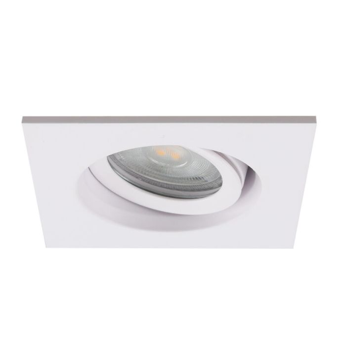 Spot encastré salle de bain blanc en aluminium, Jorin, IP65
