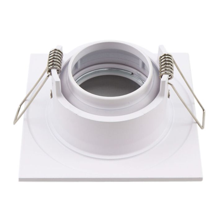 Spot encastré salle de bain blanc en aluminium, Jorin, IP65