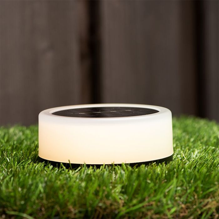 Spot à piquer extérieur blanc en plastique, Nermin, 1W, 2700K LED, IP44