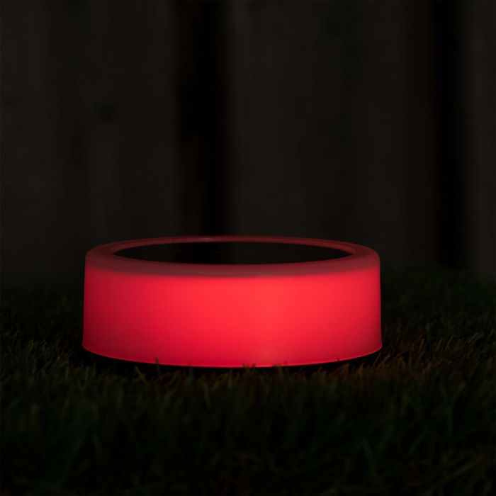 Spot à piquer extérieur blanc en plastique, Nermin, 1W, 2700K LED, IP44