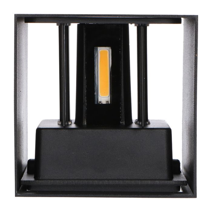 Applique up and down noire en aluminium, Dion, 7W, dim to warm LED, IP65