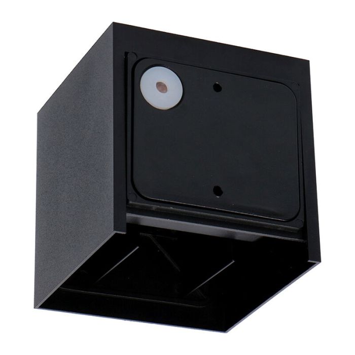 Applique up and down noire en aluminium, Dion, 7W, dim to warm LED, IP65