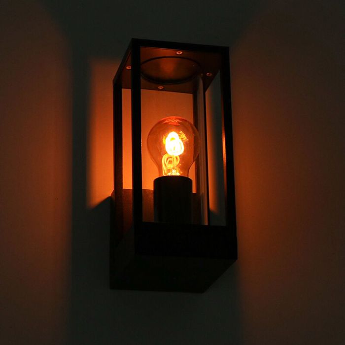 Luminaire extérieur noire en aluminium, Nadja, IP44