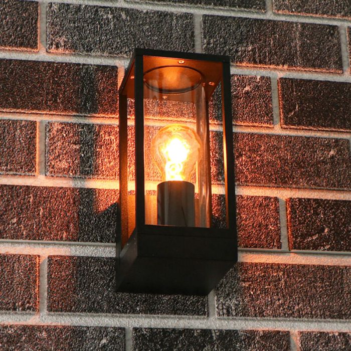 Luminaire extérieur noire en aluminium, Nadja, IP44