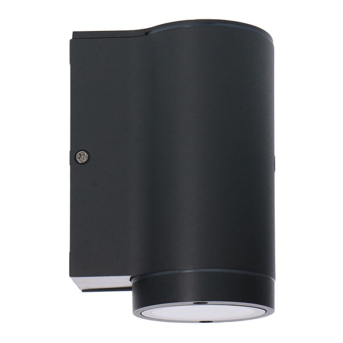 Applique extérieur avec capteur crépusculaire anthracite en aluminium, Ivana, IP44