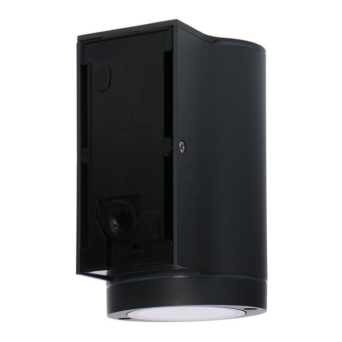 Applique extérieur avec capteur crépusculaire anthracite en aluminium, Ivana, IP44