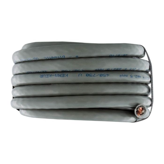 5 mètres Câble de masse XMVK-AS 2 x 2,5 mm, gris