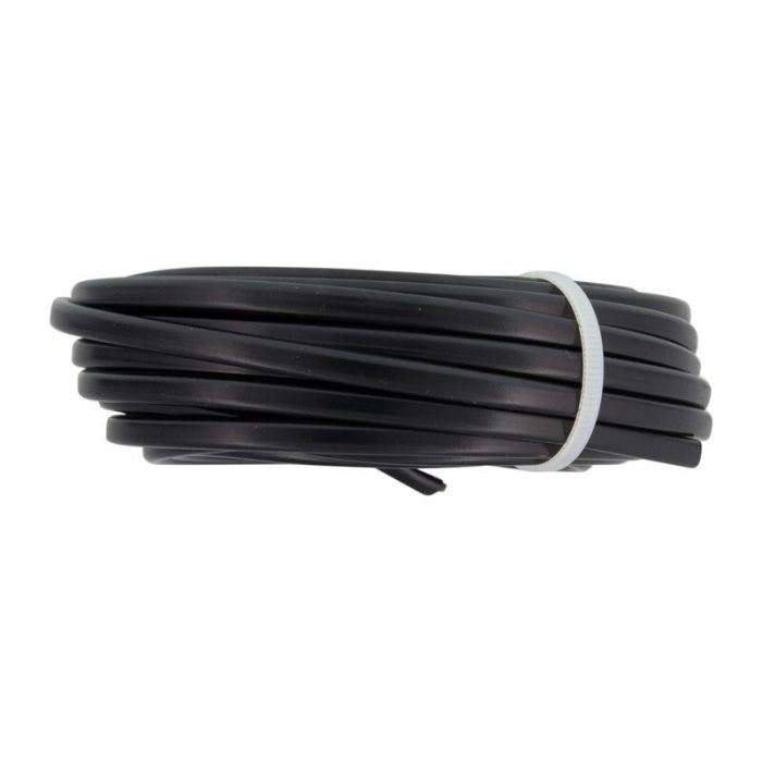 Cordon domestique plat de 10 mètres, chargeable jusqu'à 1200W 2 x 0,75 mm, noir