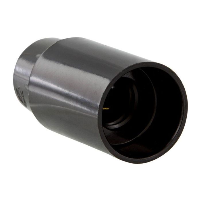 Raccord E14 lisse, noir