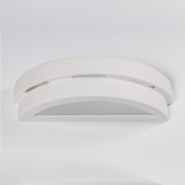 Applique up and down en verre blanche, Lidwina