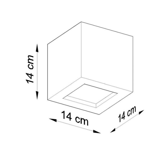 Applique up and down en verre blanche, Caitlin