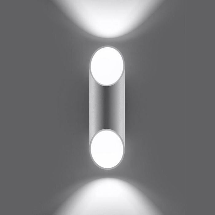 Applique up and down en aluminium blanche, Haidar