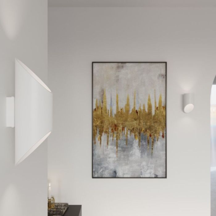 Applique up and down en aluminium blanche, Haidar