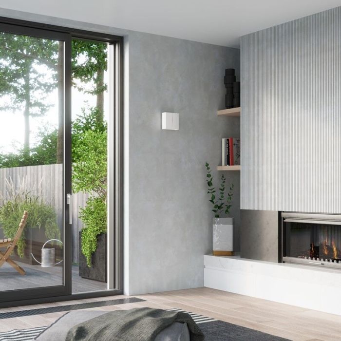 Applique up and down en aluminium blanche, Kenrick