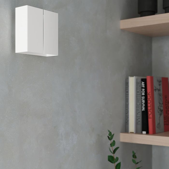 Applique up and down en aluminium blanche, Kenrick