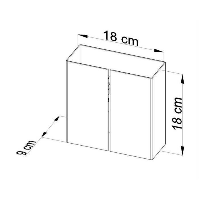 Applique up and down en aluminium blanche, Kenrick