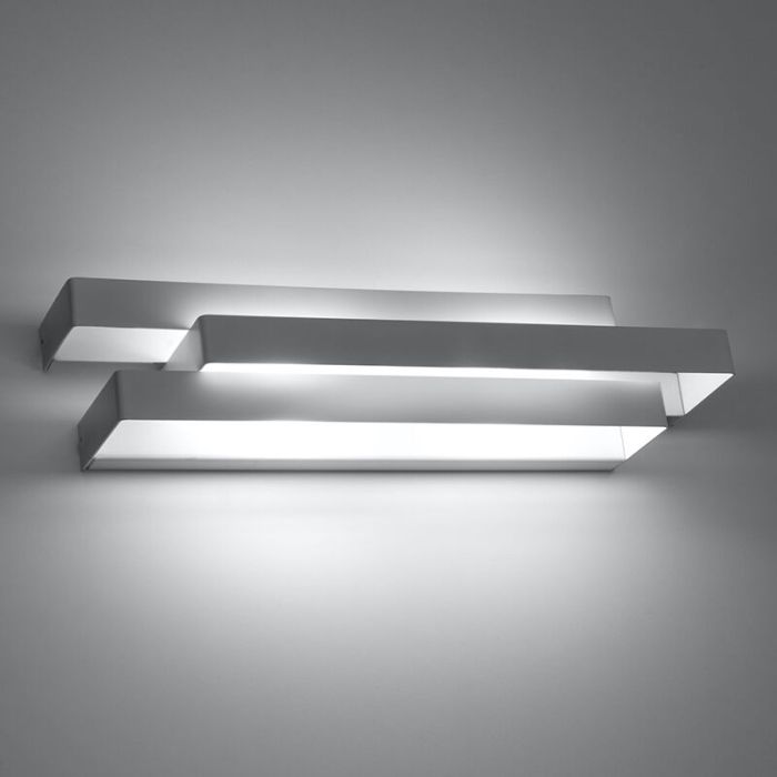 Applique up and down en aluminium blanche, Keshia