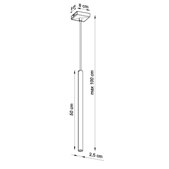 Suspension en aluminium blanche, Hillary