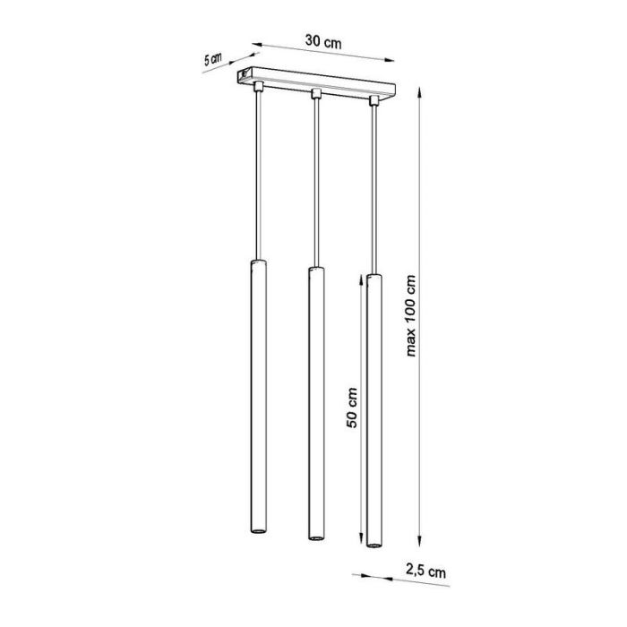 Suspension en aluminium blanche, Hillary