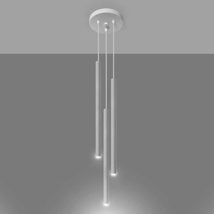 Suspension en aluminium blanche, Hillary
