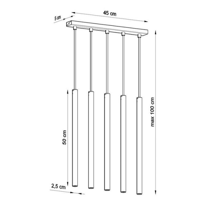Suspension en aluminium blanche, Hillary
