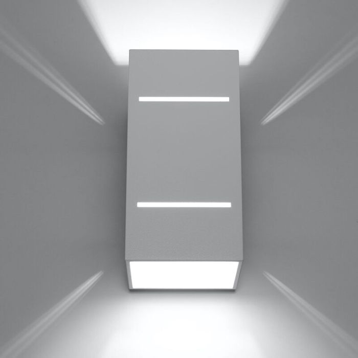Applique up and down en aluminium blanche, Janien