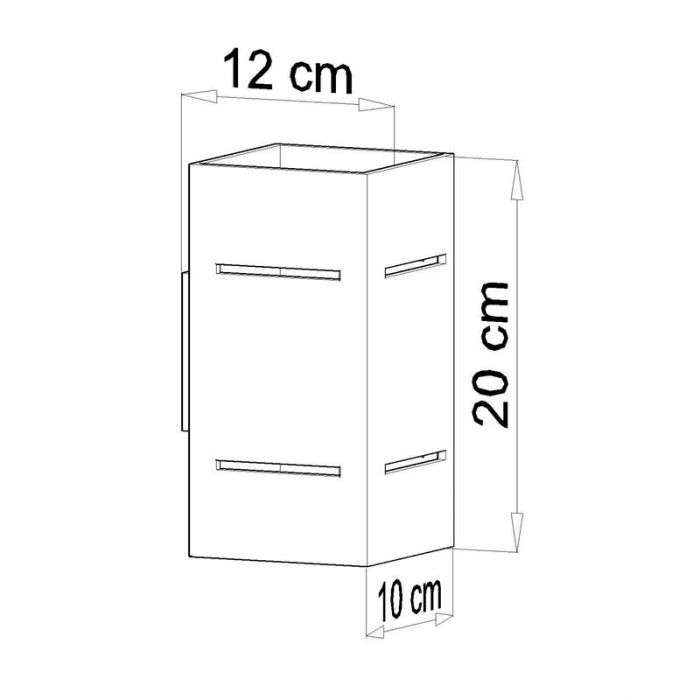 Applique up and down en aluminium blanche, Janien
