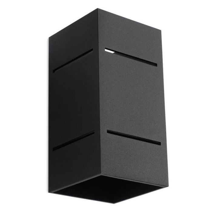 Applique up and down en aluminium noire, Janien