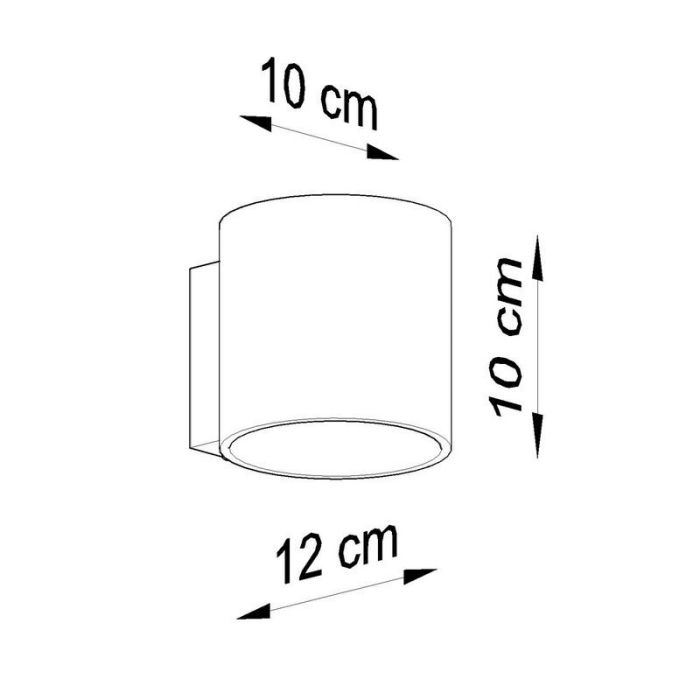 Applique up and down en béton grise, Amely