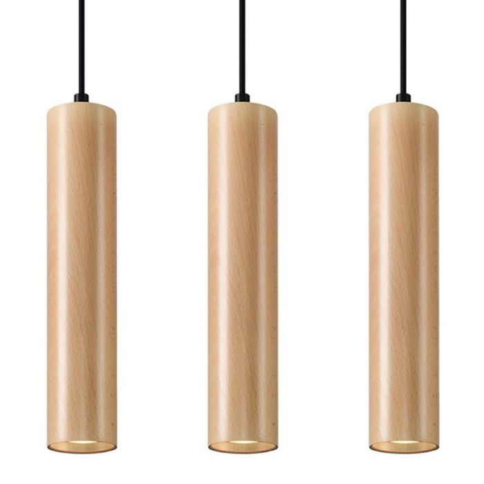 Suspension en bois marronne, Francina