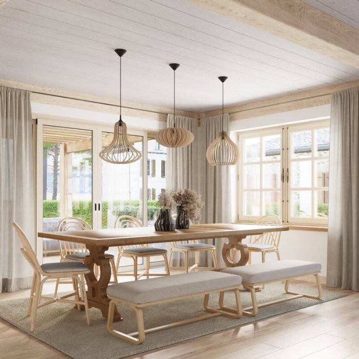 Suspension en bois marronne, Grada