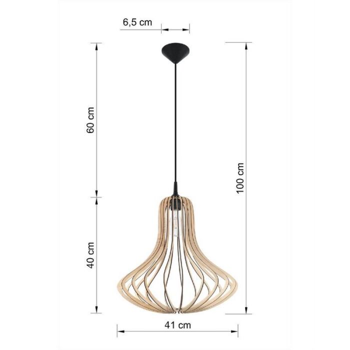Suspension en bois marronne, Grada