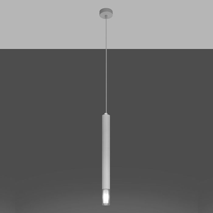 Suspension en verre blanche, Ishani