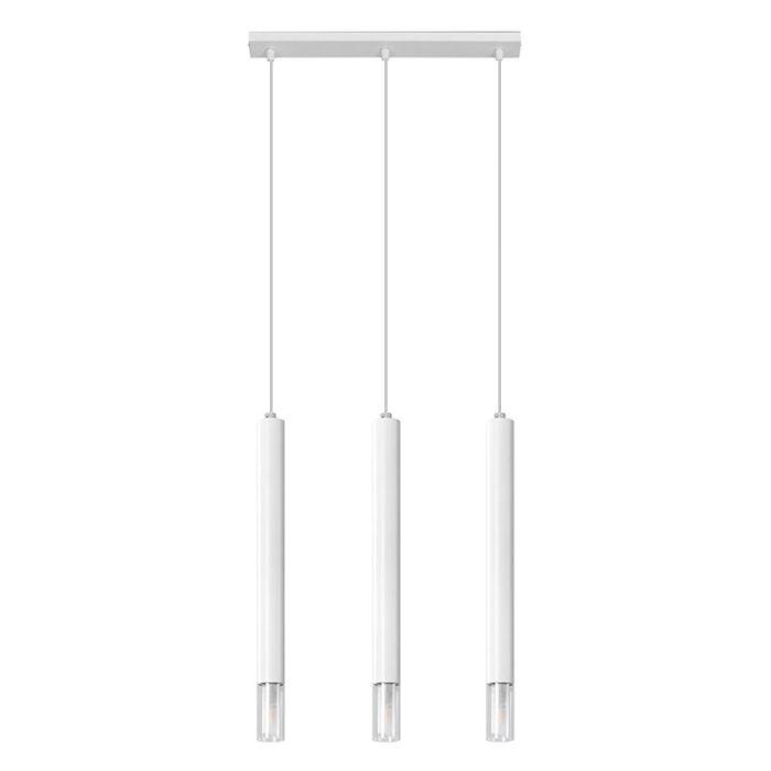 Suspension en verre blanche, Ishani