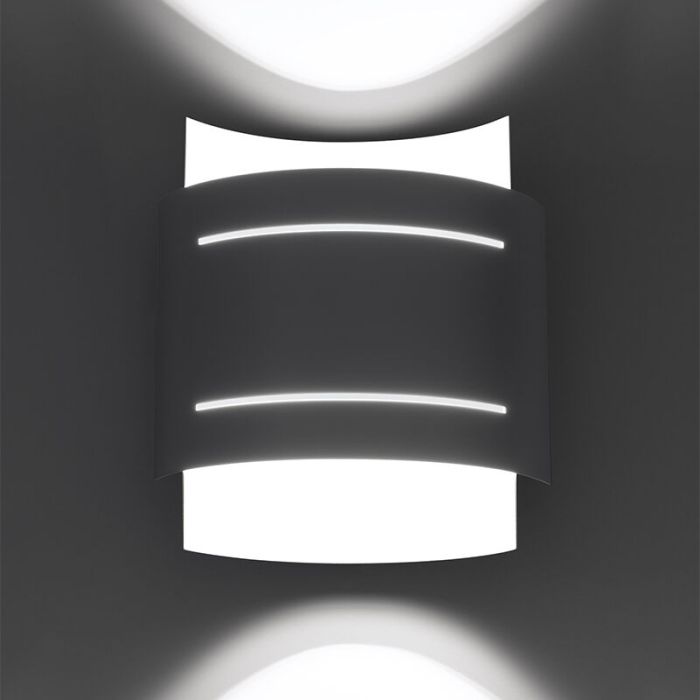 Applique up and down en aluminium blanche, Karwan
