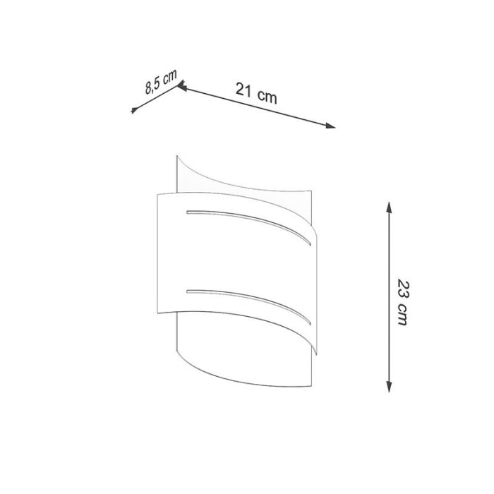 Applique up and down en aluminium blanche, Karwan
