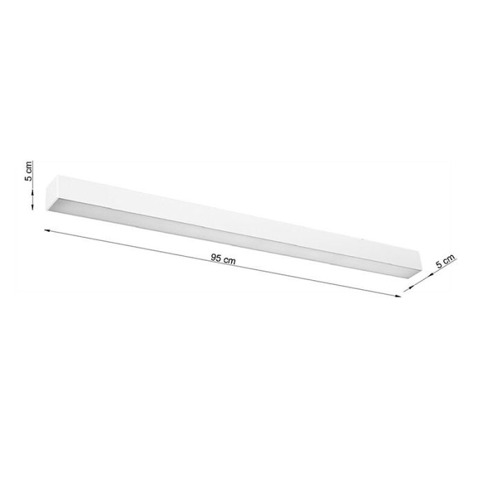 Applique murale en aluminium blanche, Mascha, 31W, 3000K LED
