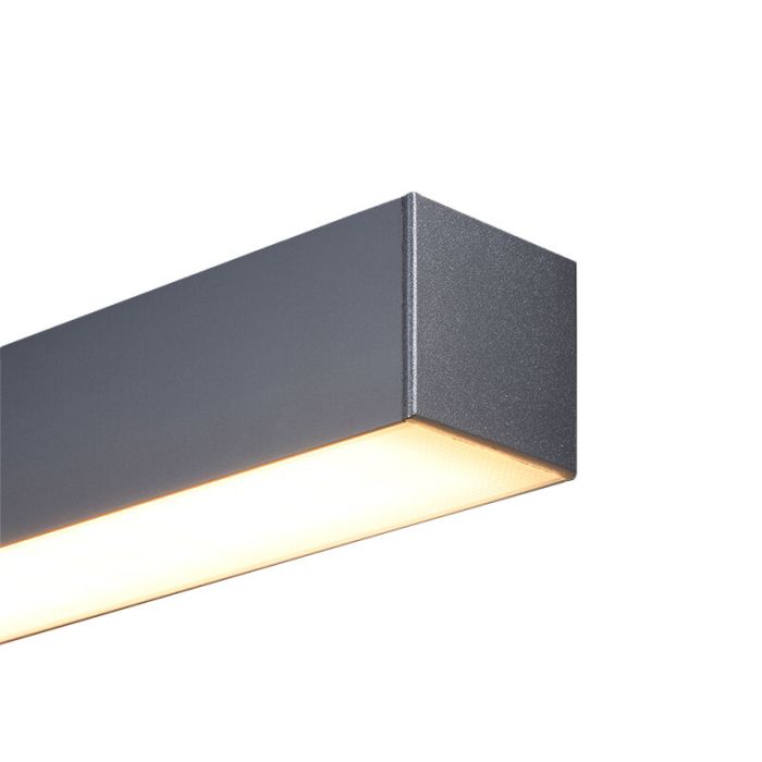 Applique murale en aluminium grise, Mascha, 31W, 3000K LED