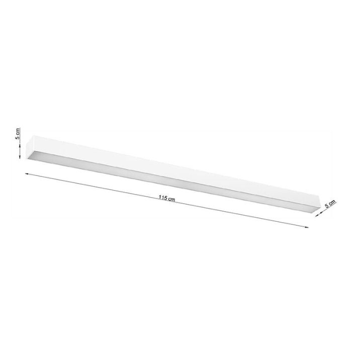 Plafonnier en aluminium blanc, Mascha, 38W, 3000K LED