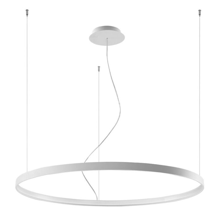 Suspension en aluminium blanche, Ringo, 70W, 3000K LED