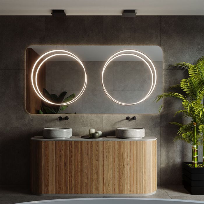 Suspension en aluminium noire, Ringo, 30W, 3000K LED