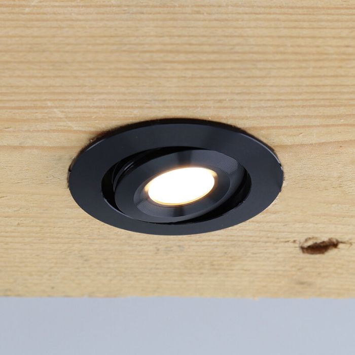 12 spots veranda orientable Rona, IP44, avec kit de connexion et télécommande, noir