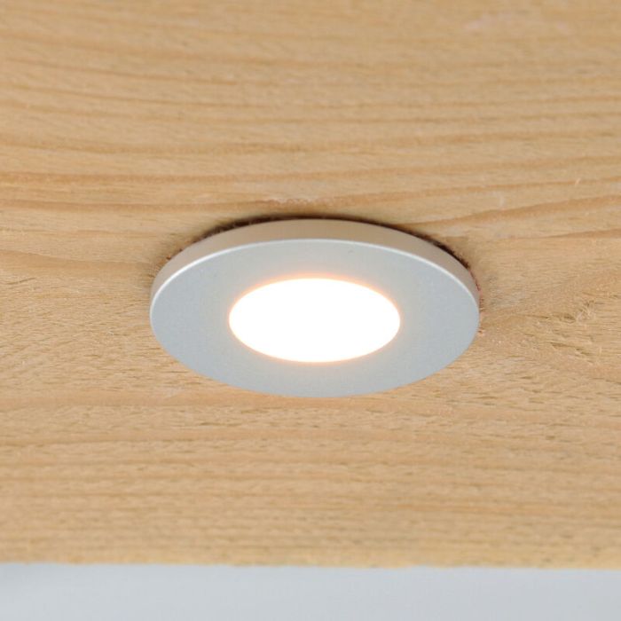 7 spots encastrés veranda chromé Dico, IP65, avec kit de connexion et télécommande