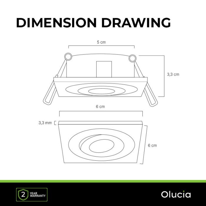 5 spots veranda orientable Rona carré, IP44, avec kit de connexion et télécommande, blanc