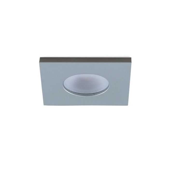 8 spots encastrés veranda carrés chromé Dico, IP65, avec kit de connexion et télécommande